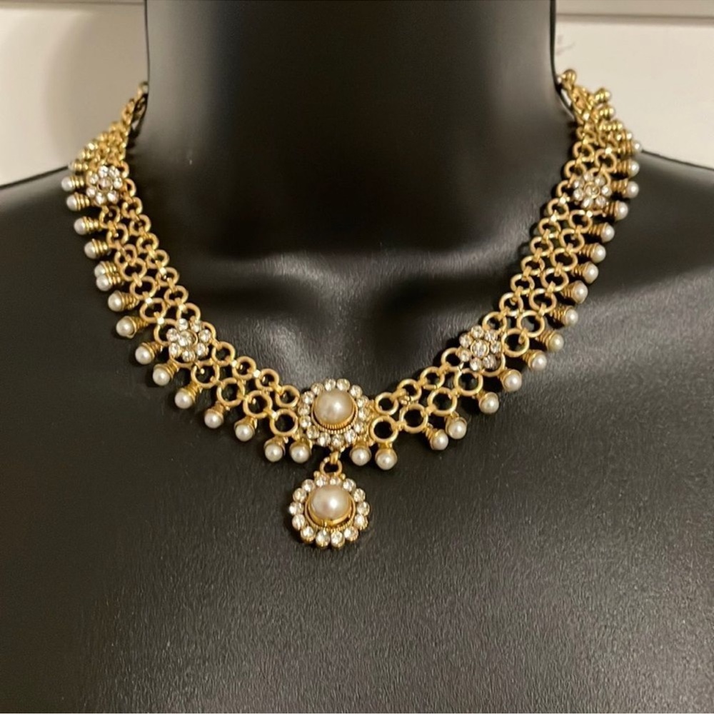 Vintage Pearl gold necklace